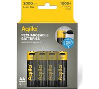 Batteria ricaricabile Aqiila AA USB-C 1,5 V 2000 mAh Li-Ion (4x)