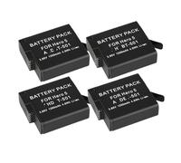Batteria Ricaricabile Da 1250 MAh Nera Bateria - Compatibile Con AHDBT 501 - Compatibile Con GoPro Hero 5 Hero 6 Hero 7(4PCS)