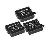 Batteria Ricaricabile Da 1250 MAh Nera Bateria - Compatibile Con AHDBT 501 - Compatibile Con GoPro Hero 5 Hero 6 Hero 7(3PCS)