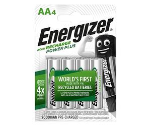 Batteria ricaricabile Energizer Power Plus HR6/AA 2000 mAh - 4 pezzi