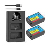 Batteria Ricaricabile For Fotocamera EN-EL25 Da 7,6 V 2000 MAh, Compatibile Con Nikon, For Fotocamera Z50 Z30 ZFC ENEL25 MH-32 O Caricabatterie A Doppio Canale(2BatteryWithCharger)