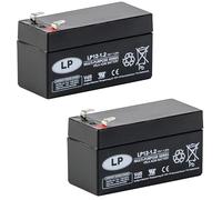 Batteria ricaricabile Landport 12 V 1.2 Ah - Tecnologia VRLA AGM/Modello LP12-1.2 - F1/T1 con Certificato VDS - Confezione da 2 pezzi
