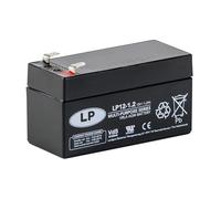 Batteria ricaricabile Landport 12 V 1,2 Ah - Tecnologia VRLA AGM/Modello LP12-1.2 - F1/T1 con certificato VDS