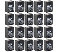 Batteria ricaricabile Landport 6 V 4,5 Ah (20 ore/disc.) per sicurezza - Tecnologia VRLA AGM/Modello NSA LP6-4.5 T1 - Box 20 pezzi