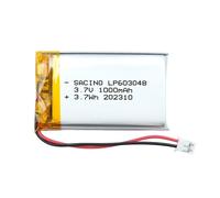 EFASO Batteria ricaricabile ai polimeri di litio da 3,7 V 1000 mAh 603048, batteria di ricambio per prodotti elettronici fai da te, immagazzinaggio di energia mobile
