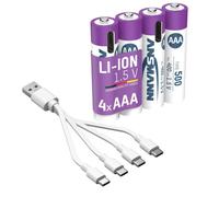 ANS 1311-0028 - Batteria ricaricabile agli ioni di litio, AAA (Micro), 400 mAh,