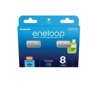 Batteria ricaricabile Panasonic BK-4MCDE/8BE AAA 1,2 V 800 mAh 8 pezzi bianco