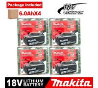 Batteria ricaricabile per utensili elettrici originale Makita 18V 6.0Ah, per makita 18V con sostituzione LED agli ioni di litio LXT BL1860B BL1860 BL1850 Makita 6Ahx3 ChargX1
