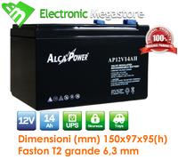 BATTERIA RICARICABILE PIOMBO 12V Volt 14Ah PER CARROZINE ELETTRICHE