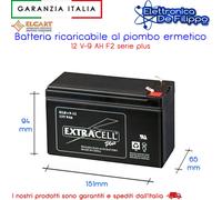 BATTERIA RICARICABILE USO CICLICO PIOMBO 12V Volt 9Ah PER BICI ELETTRICHE