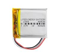 Batteria Rotonda 3 Fili 403535 LiPo 3.7V 450mAh 1.665Wh 1S 5C Liter Energy Battery Recargable con PCM termistor NTC smartwatch electrónica No apta para Radio Control 37x35x4mm (3P|450mAh|403535)