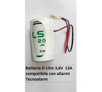 Batteria Saft LSh20 D ER34615M compatibile con allarmE Tecnoalarm