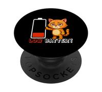 Batteria scarica, non c'è nulla da fare, zero energie. Gatto PopSockets PopGrip Adesivo