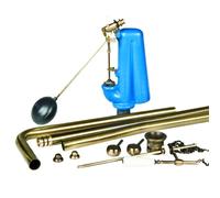 BATTERIA SCARICO WC TUBO BRONZO E CATENELLA COMPLETA HABITAT