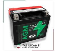 BATTERIA SCOOTER YTX12BS 12V 10AH PIAGGIO LIBERTY KYMCO X CITING
