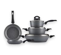 Batteria set 8 pezzi pentole e padelle antiaderenti in alluminio coniato Brooklyn Taste