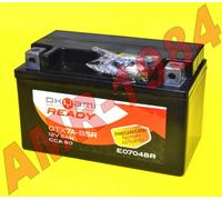 BATTERIA Sigla Yuasa YTX7A-BS Marca OKYAMI OTX7A-BSR PRONTA per montaggio