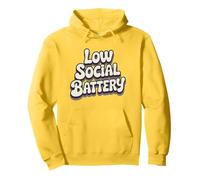 Batteria Sociale Bassa - Slogan umoristico Gen Z Felpa con Cappuccio