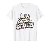 Batteria Sociale Bassa - Slogan umoristico Gen Z Maglietta