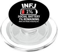 Batteria sociale INFJ 1% Rimanente introverso divertente PopSockets PopGrip per MagSafe