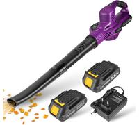 Batteria Soffiatore per Foglie, Set Elettrico Con 2 Batterie Al Litio Da 2,0 AH