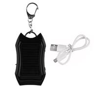 Batteria solare portatile - 1500 mAh caricatore impermeabile | Power Bank Rapida con portachiavi, torcia super luminosa integrata, ideale per campeggio, sopravvivenza, viaggi