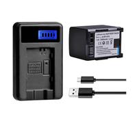 Batteria Sostitutiva Agli Ioni Di Litio For Videocamera BP-819 Da 2500 MAh, Compatibile Con Canon, HF200 HF10 HF11 HF20 HF21 HF100 HF200 HF G10 HF M30 HF M40 HF M300(1 Battery 1 Charger)