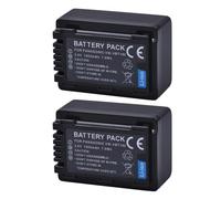 Batteria Sostitutiva Agli Ioni Di Litio VW-VBT190 Da 1950 MAh, Compatibile Con Panasonic, VW-VBT380 VW VBT380 HC-V110 V130 V160 V180 V201 V210 V230 V250 Fotocamera(2pcs battery)