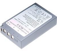 Batteria T6 Power per fotocamera digitale Olympus, numero di parte BLS-5, Li-Ion, 7,2 V, 1100 mAh (7,9 Wh), grigio