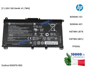 Batteria TF03XL HP Pavilion 14-BF 14-BK 14-BP 15-CC 15-CD 15-CK 17-AR [3615mAh]