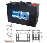 BATTERIA TRATTORE CAMION 110Ah 850A ALTO ADIGE 110 STARK dim.349x175x239= FIAMM