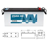 BATTERIA TRATTORE CAMION 120Ah 850A ALTO ADIGE MC12 120 STARK HEAVY DUTY dim.510