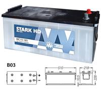 BATTERIA TRATTORE CAMION 185Ah 1200A ALTO ADIGE MC15 185ah HEAVY DUTY dim510x21