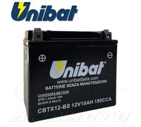 BATTERIA UNIBAT CBTX12-BS YTX12-BS PIAGGIO BEVERLY 300 I.E. 4T HPE 2024
