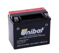 BATTERIA UNIBAT CBTX12-BS YUASA=YTX12- MALAGUTI PASSWORD-PASSWORD E3 250 '05 08'