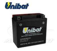BATTERIA MOTO UNIBAT CBTX14L-BS 12 Ah 200 CCA 15087145mm HARLEY DAVIDSON BUELL