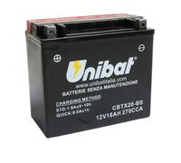BATTERIA UNIBAT CBTX20-BS = YTX20-BS 12V 18AH MOTO GUZZI MGX-21 FLYING FORTRESS