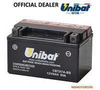 BATTERIA UNIBAT CBTX7ABS SYM Symphony 4T E5 125 2020-2021 12V6AH YTX7ABS-BTX7ABS