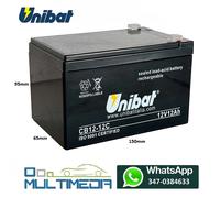 BATTERIA UNIBAT VRLA AL PIOMBO CB12-12C 12V 12AH 180A POLO POSITIVO DX