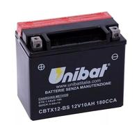 BATTERIA UNIBAT YTX12-BS CBTX12-BS 12V 10AH MOTO SCOOTER PRONTA ALL'USO ATTIVATA