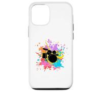 Batteria uomo color retrò idea regalo batterista drums Custodia per iPhone 12/12 Pro