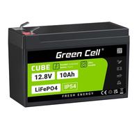 Batteria UPS Green Cell LFPGC12V10AH LiFePO4 12.8V 10Ah IP54 Nero Verde