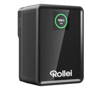 Batteria V-Mount Rollei V2 Pro 99Wh, 6400mAh/14.4V V Mount Battery con Ricarica Rapida USB-C PD 100W Batteria V-Lock con Display/Luce LED e Porte 2 USB-C/D-Tap/BP/USB-A/DC, Batteria-V-Mount-Battery