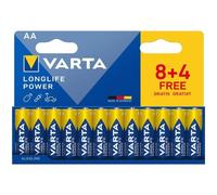 VARTA Longlife Power, Batteria Alcalina, AA, Mignon, LR6, 1,5V, 4-pack, Made in Germany