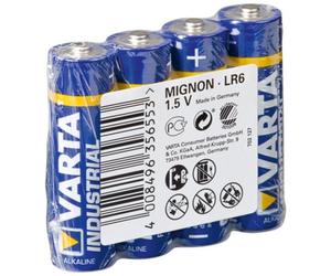 Batteria Varta LR6 4-SP Industrial AA Alcalina 1.5V 4pz Blu