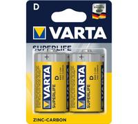 BATTERIE VARTA TIPO D 2PZ 2020B MN1300 TORCIA SUPERLIFE ZINCO-CARBONE 1,5V DURATA GARANTITA