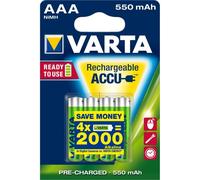 Batteria Varta Ready2Use HR03 AAA 550 mAh confezione 4 NiMH