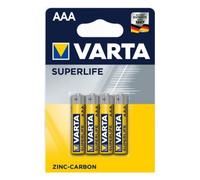 Batteria Varta Superlife AAA Alkaline 1.5V 4 pezzi Blister