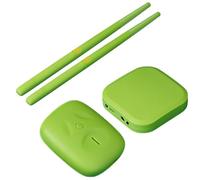 Batteria virtuale, batteria elettronica ad aria con pedali, bacchette tascabili portatili, batteria integrata, conversione audio, include tutorial, verde