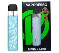 Batteria XROS 5 Mini Kit V-aporesso 1500mAh (Blu fluido) 30 W 3 ML 0,6ohm Cartuccia XROS COREX 3.0 MTL/RDL Riempimento superiore Sigaretta Elettronica Vaporizzatore Originale - No Nicotine